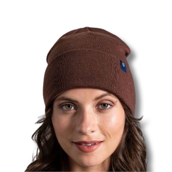 United By Blue Recycled Polyester Beanie • Tortoise (Brown) OSFM • NWT - Picture 1 of 9